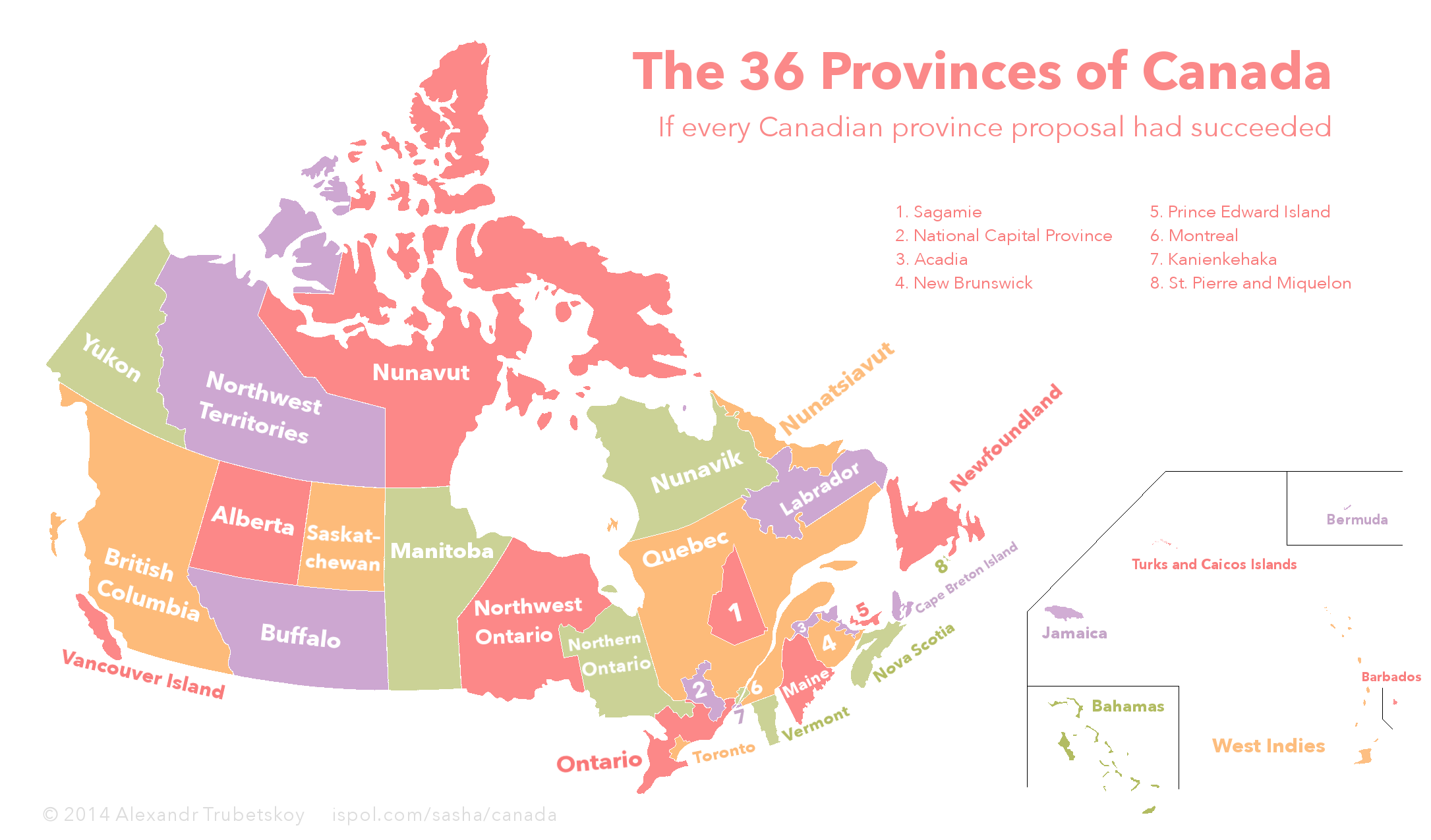 On the ground Sloppy moisture The 36 Provinces of Canada